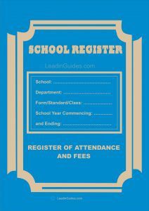 School Daily Attendance Register Cover Design - LeadinGuides