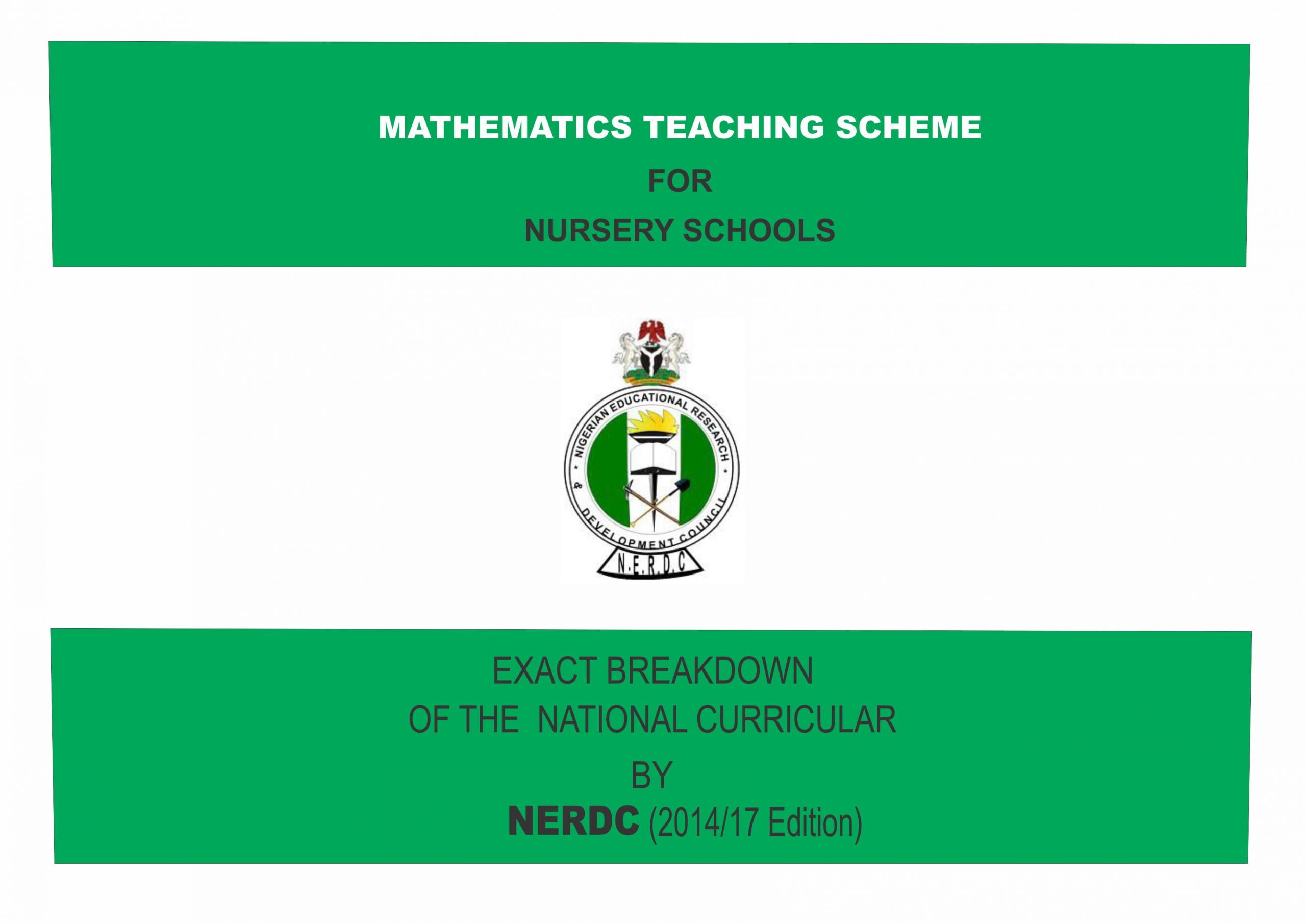 Scheme of Work - Nursery Mathematics based on NERDC curriculum