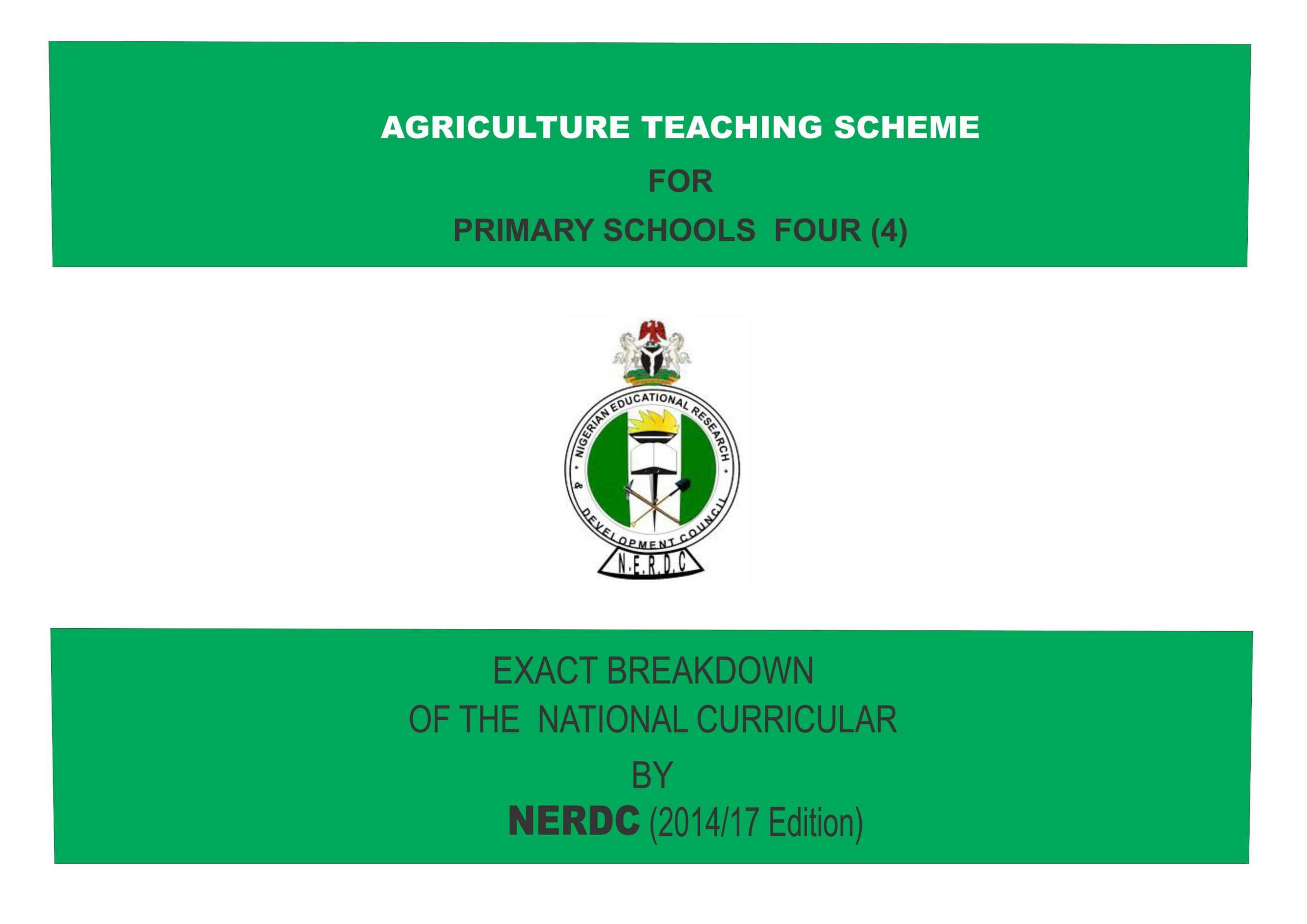 Primary 4 Agriculture Scheme of Work