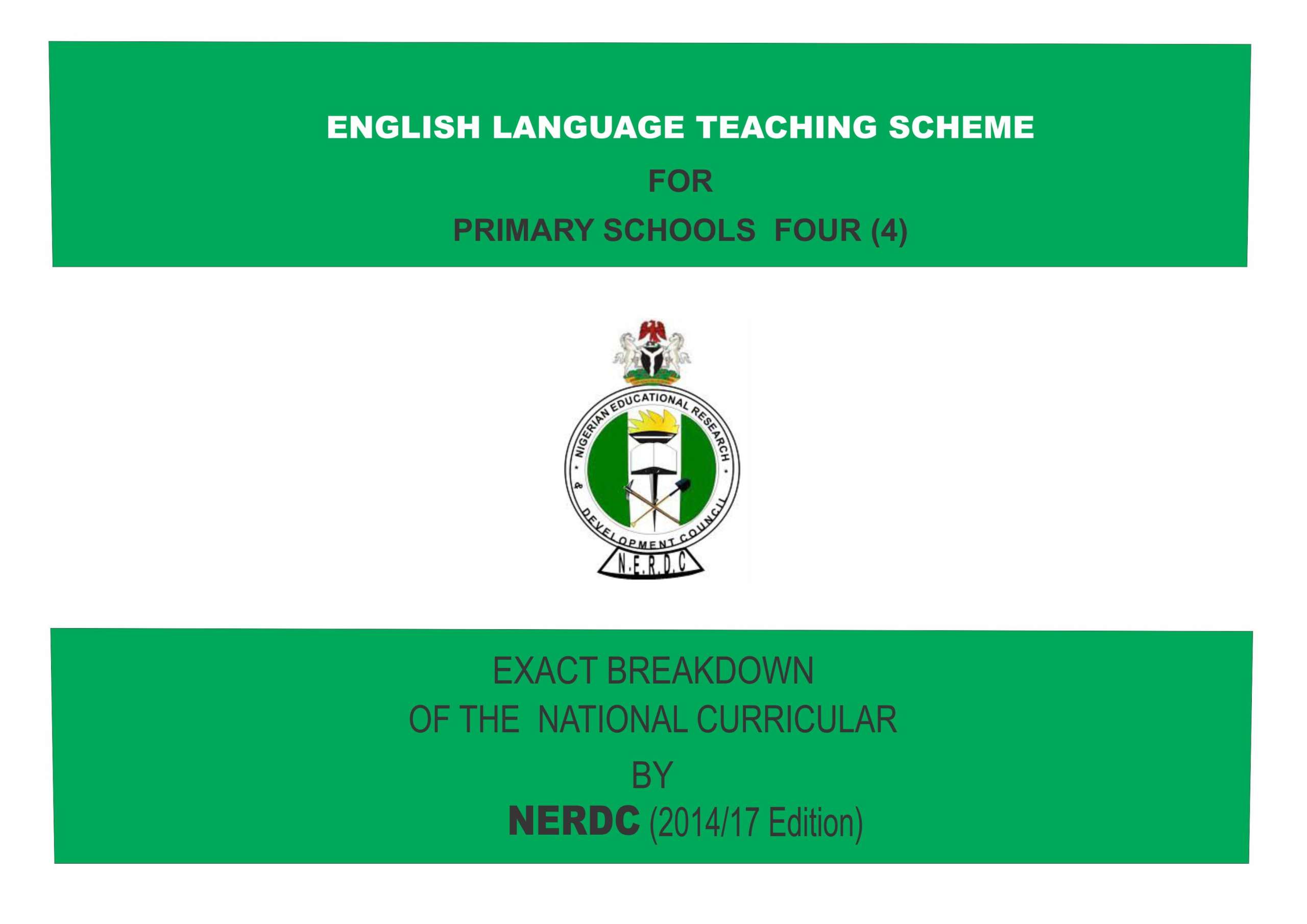 Primary 4 English Language Scheme of Work
