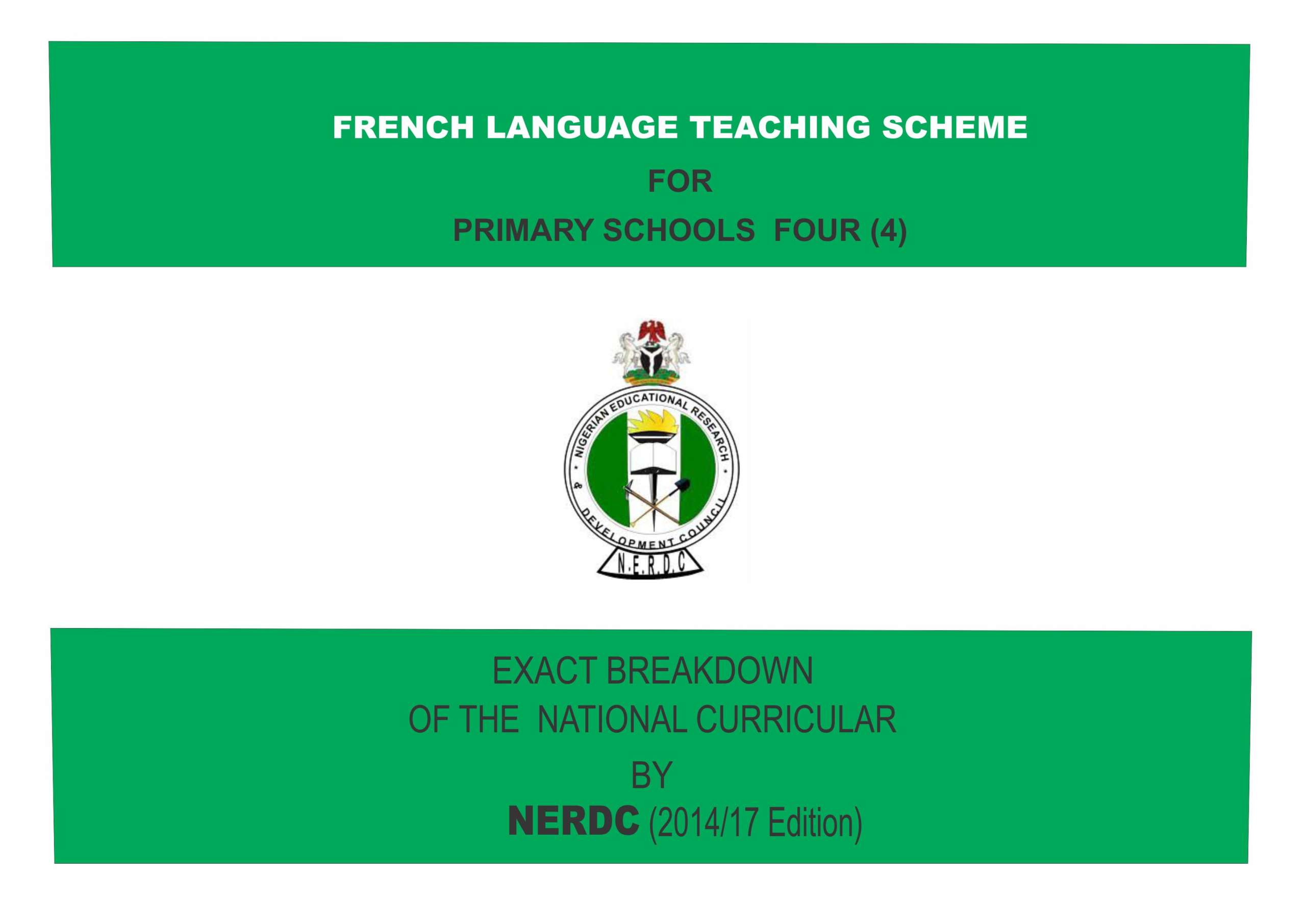 Primary 4 French Language Scheme of Work