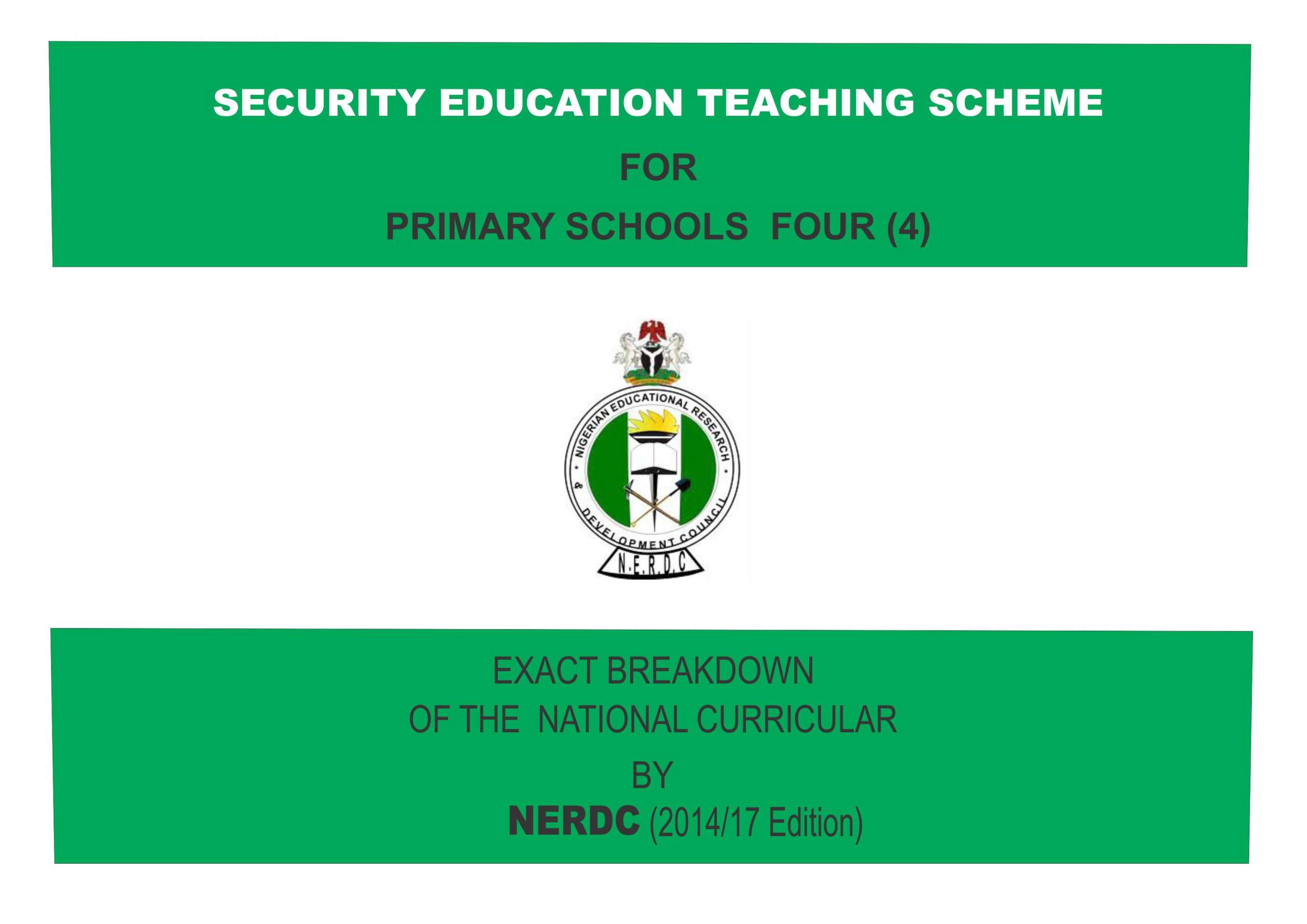 Primary 4 Security Education Scheme of Work