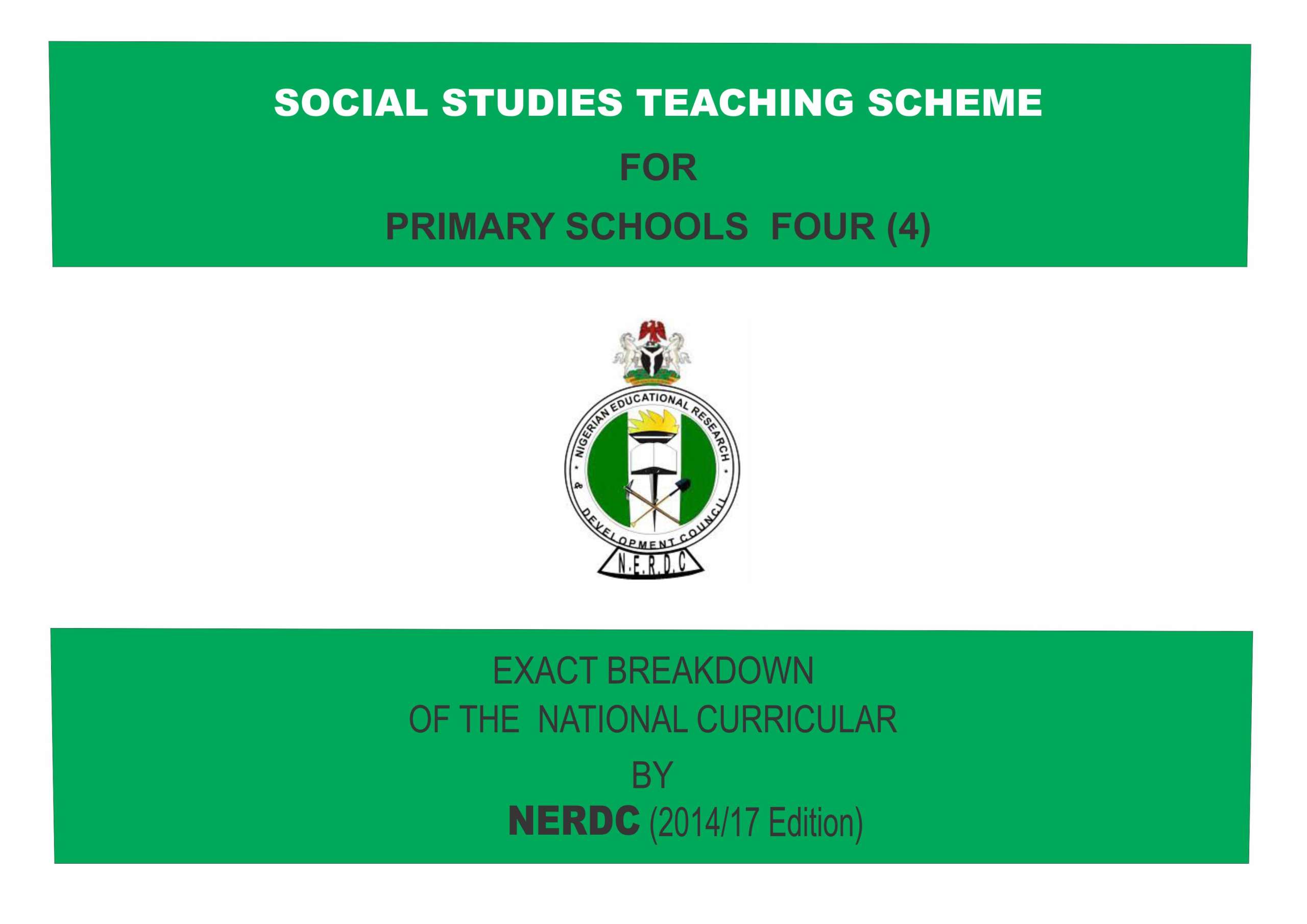 Primary 4 Social Studies Scheme of Work