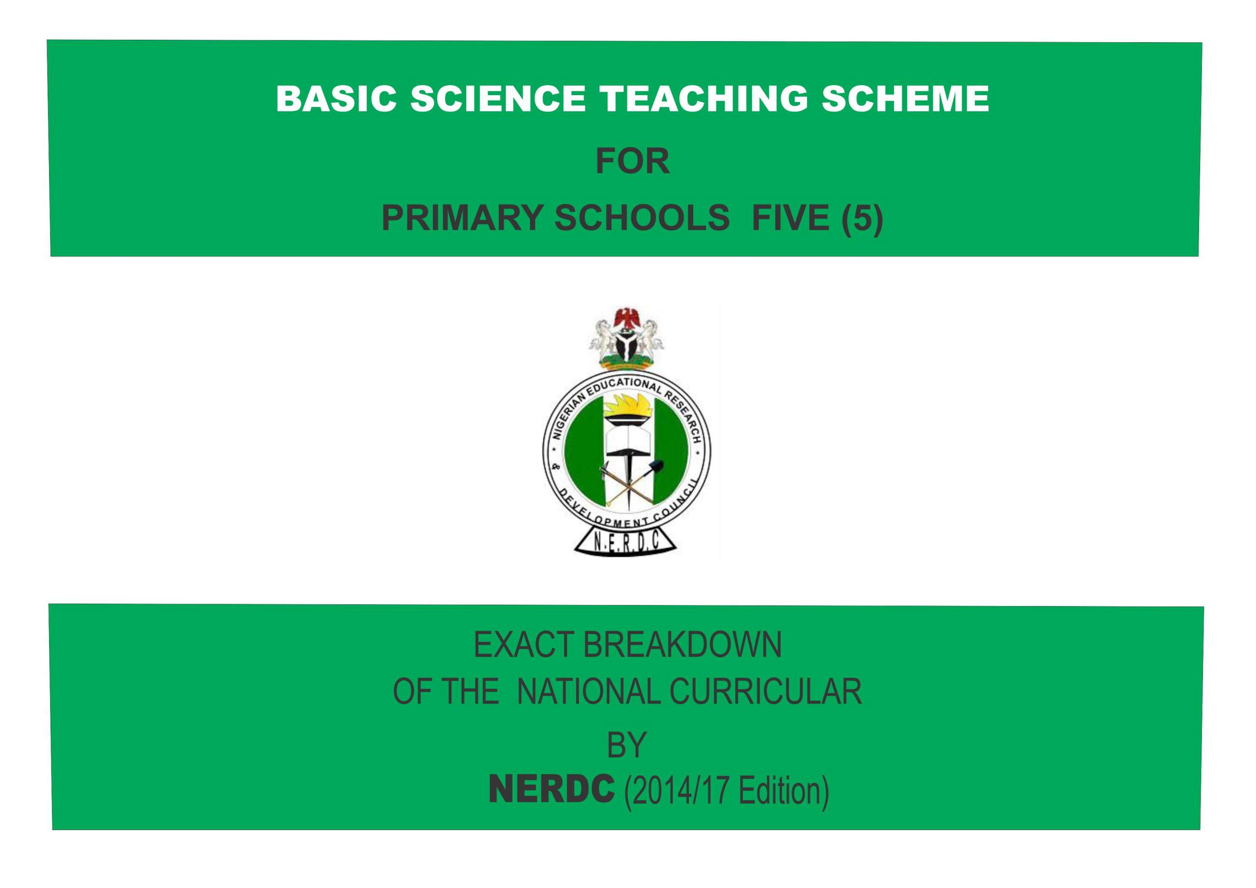 Primary 5 Basic Science Scheme of Work