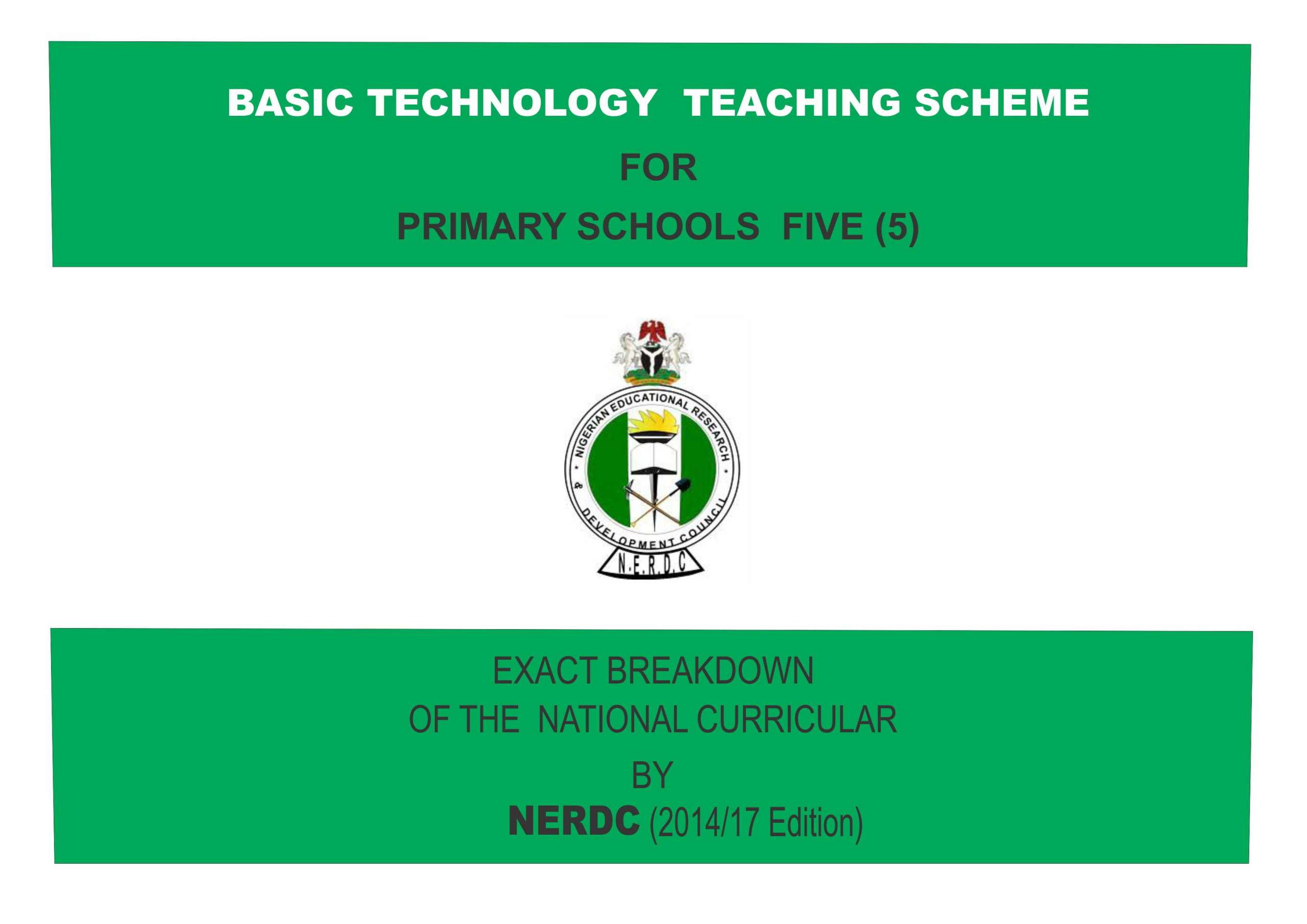 Primary 5 Basic Technology Scheme of Work