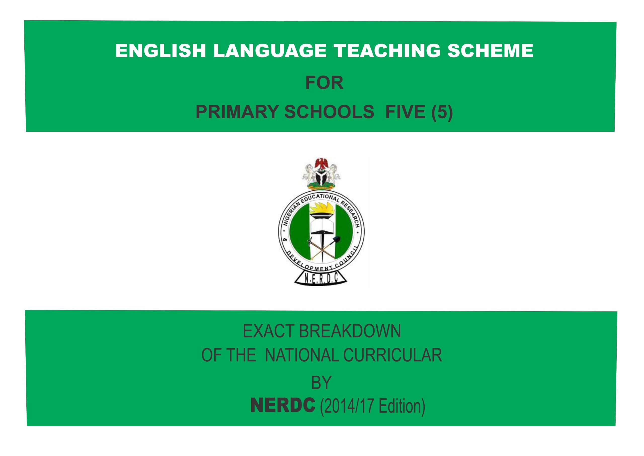 Primary 5 English Language Scheme of Work