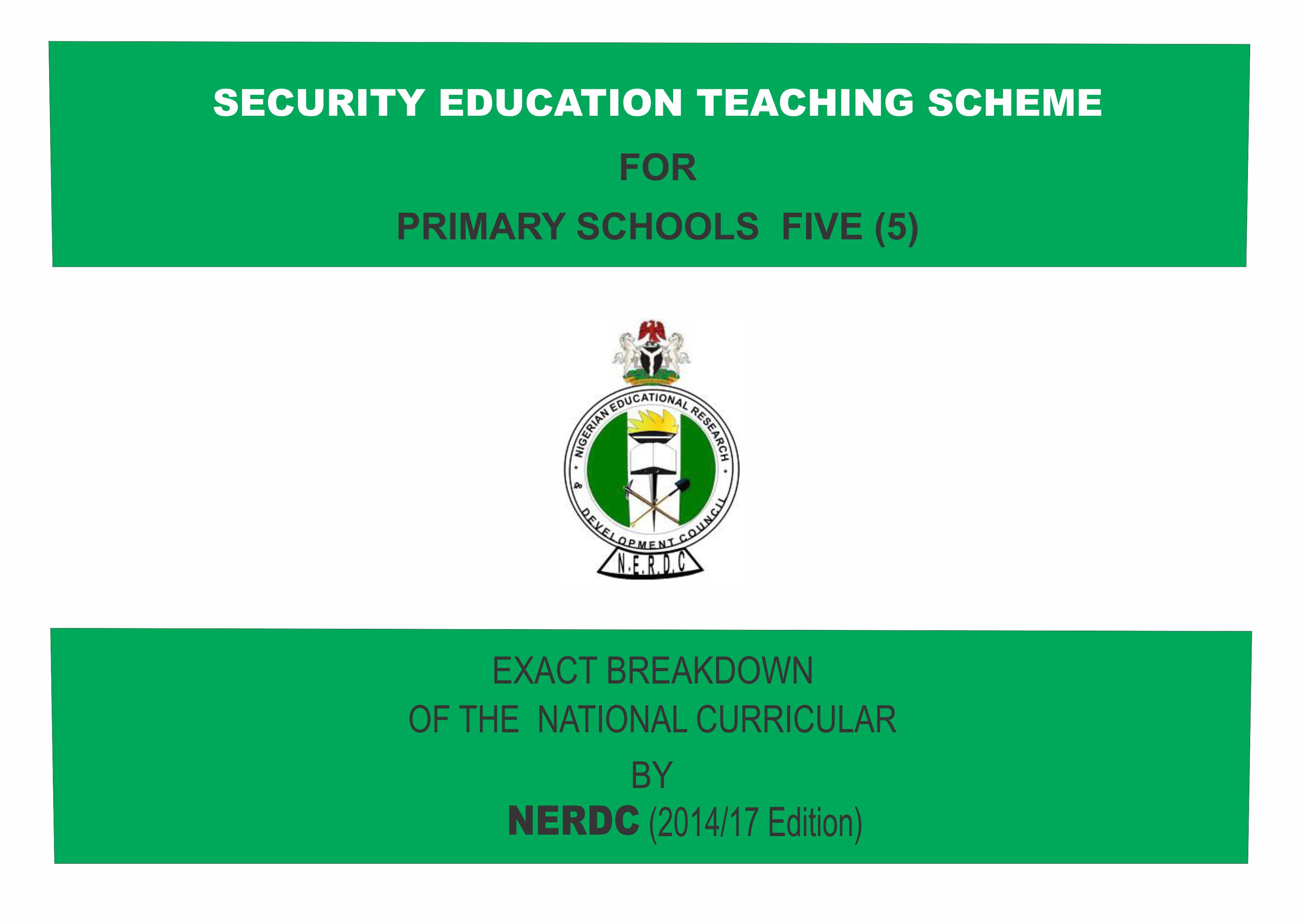 security education scheme of work jss 2 first term