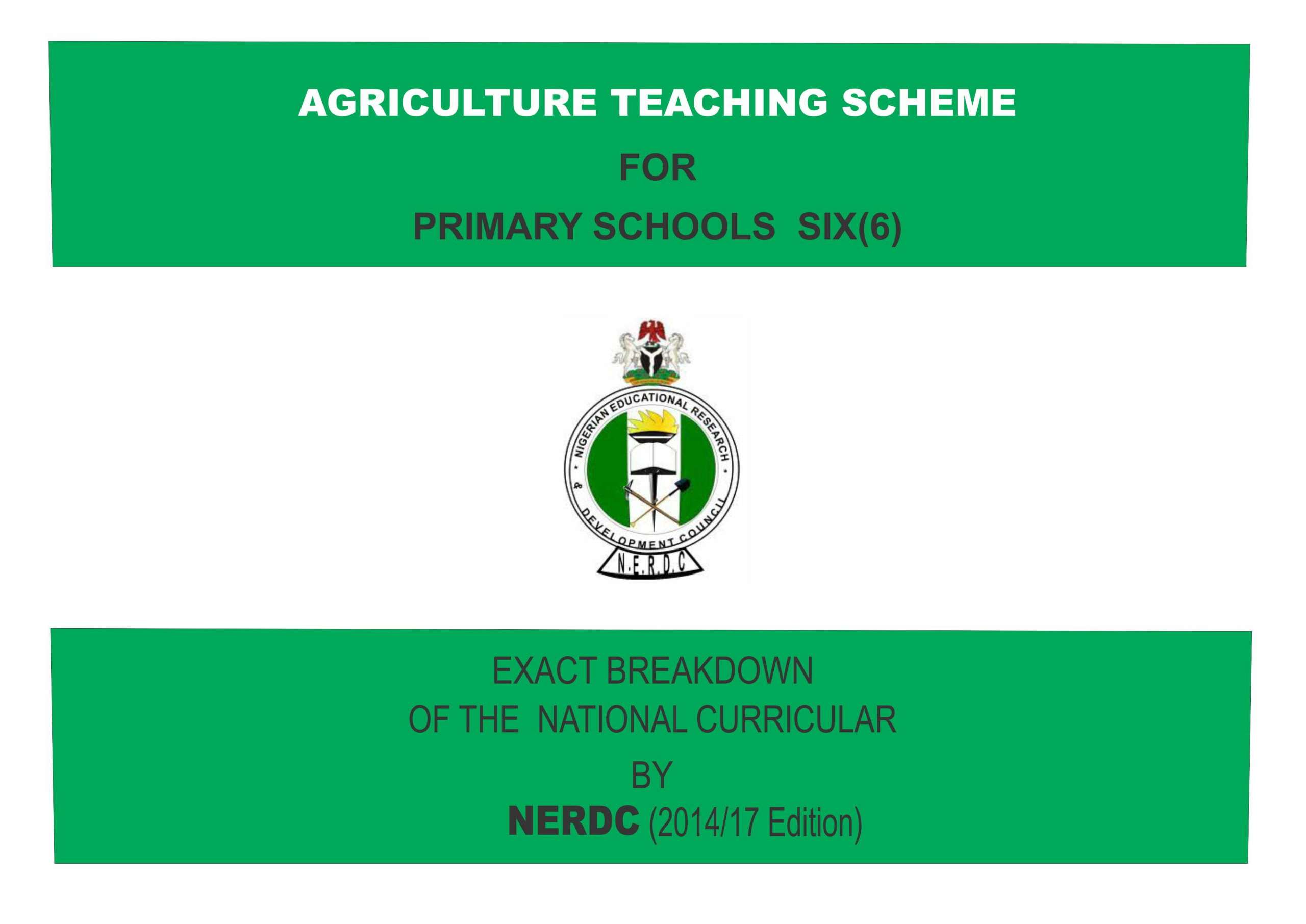 Primary 6 Agriculture Scheme of Work