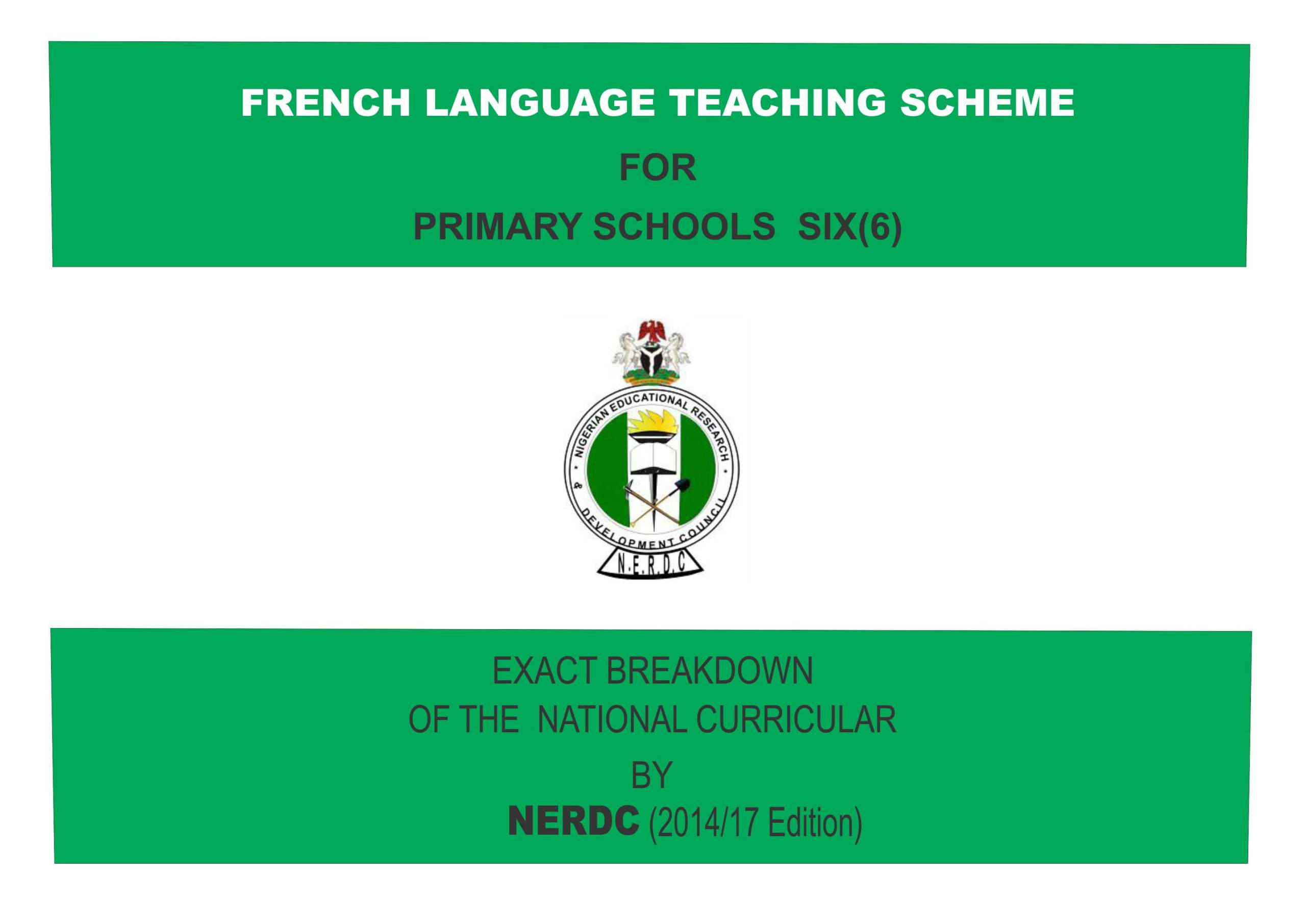 Primary 6 French Language Scheme