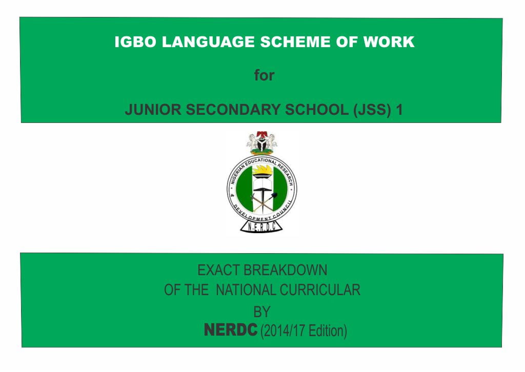 JSS 1 Igbo Language Scheme of Work