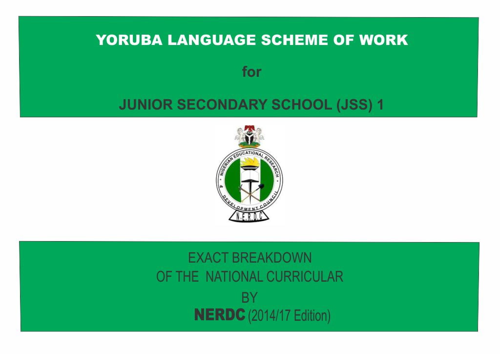 JSS 1 Yoruba Language Scheme of Work