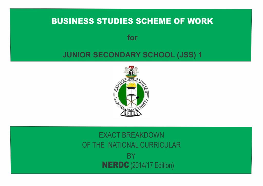 JSS 1 Business Studies Scheme of Work